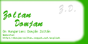 zoltan domjan business card